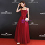 Shop 2019 Long & Short In Stock:Ship in 48 Hours A-Line Burgundy Tulle Straps Prom Dress With Factory Price From Kemedress