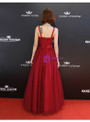 Shop 2019 Long & Short In Stock:Ship in 48 Hours A-Line Burgundy Tulle Straps Prom Dress With Factory Price From Kemedress