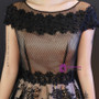Shop 2019 Long & Short In Stock:Ship in 48 Hours Black Lace Cap Sleeve Short Homecoming Dress With Factory Price From Kemedress