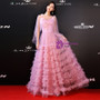 Shop 2019 Long & Short In Stock:Ship in 48 Hours Pink Tulle V-neck Backless Prom Dress With Factory Price From Kemedress