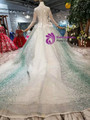 Shop 2019 Long & Short Ball Gown Sequins High Neck Long Sleeve Appliques Wedding Dress With Factory Price From Kemedress
