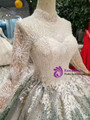 Shop 2019 Long & Short Ball Gown Sequins High Neck Long Sleeve Appliques Wedding Dress With Factory Price From Kemedress