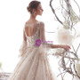 Shop 2019 Long & Short Champagne Ball Gown Tulle Appliques 3/4 Sleeve Wedding Dress With Long Train With Factory Price From Kemedress