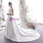 Shop 2019 Long & Short A-Line White Satin Deep V-neck Backless Pleats Wedding Dress With Factory Price From Kemedress
