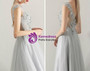 Shop 2019 Long & Short In Stock:Ship in 48 Hours Gray Tulle Appliques Prom Dress With Factory Price From Kemedress