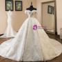 Shop 2019 Long & Short Luxury Champagne Ball Gown Lace Off The Shoulder Wedding Dress With Pearls With Factory Price From Kemedress
