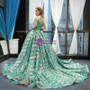 Shop 2019 Long & Short Green Ball Gown Sequins Off The Shoulder Wedding Dress With Train With Factory Price From Kemedress