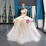 Shop 2019 Long & Short Champagne Ball Gown Tulle Lace Off The Shoulder Prom Dress With Factory Price From Kemedress