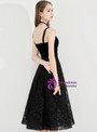 Shop 2019 Long & Short In Stock:Ship in 48 Hours Black Straps Lace Appliques Prom Dress With Factory Price From Kemedress
