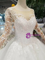 Shop 2019 Long & Short Ivory White Tulle Lace Appliques Long Sleeve Wedding Dress With Beading With Factory Price From Kemedress