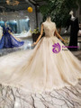 Shop 2019 Long & Short Champagne Tulle Sweetheart Appliques Wedding Dress With Beading With Factory Price From Kemedress