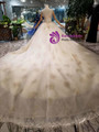 Shop 2019 Long & Short Champagne Tulle Sweetheart Appliques Wedding Dress With Beading With Factory Price From Kemedress