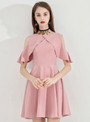 Shop 2019 Long & Short In Stock:Ship in 48 Hours Pink Satin Short Homecoming Dress With Factory Price From Kemedress