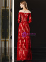 Shop 2019 Long & Short A-Line Red Lace 3/4 Sleeve Long Mother Of The Bride Dress With Factory Price From Kemedress