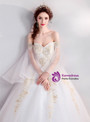 Shop 2019 Long & Short In Stock:Ship in 48 Hours White Ball Gown Tulle Appliques Wedding Dress With Factory Price From Kemedress