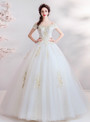 Shop 2019 Long & Short In Stock:Ship in 48 Hours White Off the Shoulder Tulle Appliques Wedding Dress With Factory Price From Kemedress
