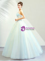 Shop 2019 Long & Short In Stock:Ship in 48 Hours Light Blue Tulle Appliques Wedding Dress With Factory Price From Kemedress