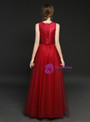 Shop 2019 Long & Short In Stock:Ship in 48 Hours Burgundy Tulle Satin Long Prom Dress With Factory Price From Kemedress