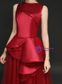 Shop 2019 Long & Short In Stock:Ship in 48 Hours Burgundy Tulle Satin Long Prom Dress With Factory Price From Kemedress