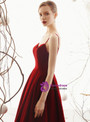 Shop 2019 Long & Short Burgundy Velvet Spaghetti Straps Backless Ankle Length Prom Dress With Factory Price From Kemedress