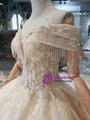 Shop 2019 Long & Short Champagne Tulle Appliques Off the Shoulder Beading Haute Couture Wedding Dress With Factory Price From Kemedress