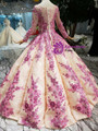 Shop 2019 Long & Short Champagne Ball Gown Pink Appliques Beading Long Sleeve Wedding Dress With Factory Price From Kemedress