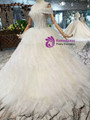 Shop 2019 Long & Short Champagne Ball Gown Tulle Sequins Off The Shoulder Wedding Dress With Beading With Factory Price From Kemedress