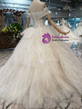 Shop 2019 Long & Short Champagne Ball Gown Tulle Sequins Off The Shoulder Wedding Dress With Beading With Factory Price From Kemedress