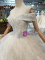 Shop 2019 Long & Short Champagne Ball Gown Tulle Sequins Off The Shoulder Wedding Dress With Beading With Factory Price From Kemedress