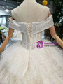 Shop 2019 Long & Short Champagne Ball Gown Tulle Sequins Off The Shoulder Wedding Dress With Beading With Factory Price From Kemedress