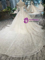 Shop 2019 Long & Short Champagne Ball Gown Tulle Off The Shoulder Long Sleeve Wedding Dress With Factory Price From Kemedress