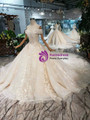 Shop 2019 Long & Short Champagne Ball Gown Lace Appliques Beading Wedding Dress With Long Train With Factory Price From Kemedress