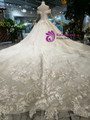 Shop 2019 Long & Short Champagne Ball Gown Lace Appliques Beading Wedding Dress With Long Train With Factory Price From Kemedress