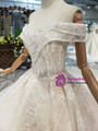 Shop 2019 Long & Short Champagne Ball Gown Lace Appliques Beading Wedding Dress With Long Train With Factory Price From Kemedress