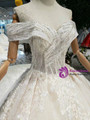 Shop 2019 Long & Short Champagne Ball Gown Lace Appliques Beading Wedding Dress With Long Train With Factory Price From Kemedress