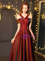Shop 2019 Long & Short In Stock:Ship in 48 Hours Burgundy V-neck Long Prom Dress With Factory Price From Kemedress