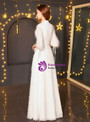 Shop 2019 Long & Short In Stock:Ship in 48 Hours White Sequins V-neck Long Sleeve Prom Dress With Factory Price From Kemedress