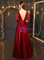 Shop 2019 Long & Short In Stock:Ship in 48 Hours Burgundy See Through V-neck Backless Prom Dress With Factory Price From Kemedress