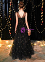 Shop 2019 Long & Short In Stock:Ship in 48 Hours Black Tulle V-neck Long Prom Dress With Factory Price From Kemedress