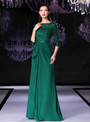 Shop 2019 Long & Short Simple Green Lace Sheath 3/4 Sleeve Long Mother Of The Bride Dress With Factory Price From Kemedress