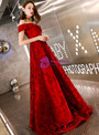 Shop 2019 Long & Short In Stock:Ship in 48 Hours Red Lace Off the Shoulder Prom Dress With Factory Price From Kemedress