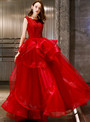 Shop 2019 Long & Short In Stock:Ship in 48 Hours Red Tulle Backless Long Prom Dress With Factory Price From Kemedress