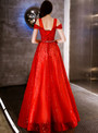 Shop 2019 Long & Short In Stock:Ship in 48 Hours Red Tulle Sequins Prom Dress With Sash With Factory Price From Kemedress