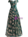 Shop 2019 Long & Short In Stock:Ship in 48 Hours Green Sequins Off The Shoulder Prom Dress With Factory Price From Kemedress