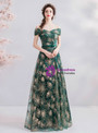 Shop 2019 Long & Short In Stock:Ship in 48 Hours Green Sequins Off The Shoulder Prom Dress With Factory Price From Kemedress