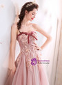 Shop 2019 Long & Short In Stock:Ship in 48 Hours Pink Tulle Sweetheart Long Prom Dress With Factory Price From Kemedress