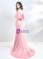 Shop 2019 Long & Short In Stock:Ship in 48 Hours Pink Chiffon Mermaid Spaghetti Straps Prom Dress With Factory Price From Kemedress