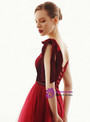 Romance Red Tulle See Through V-neck Backless Long Prom Dress