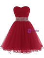 A-Line Royal Blue Sweetheart Pleats Homecoming Dress With Beading Sequins 