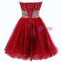 Sexy Red Tulle Sweetheart Homecoming Dress With Crystal Beading